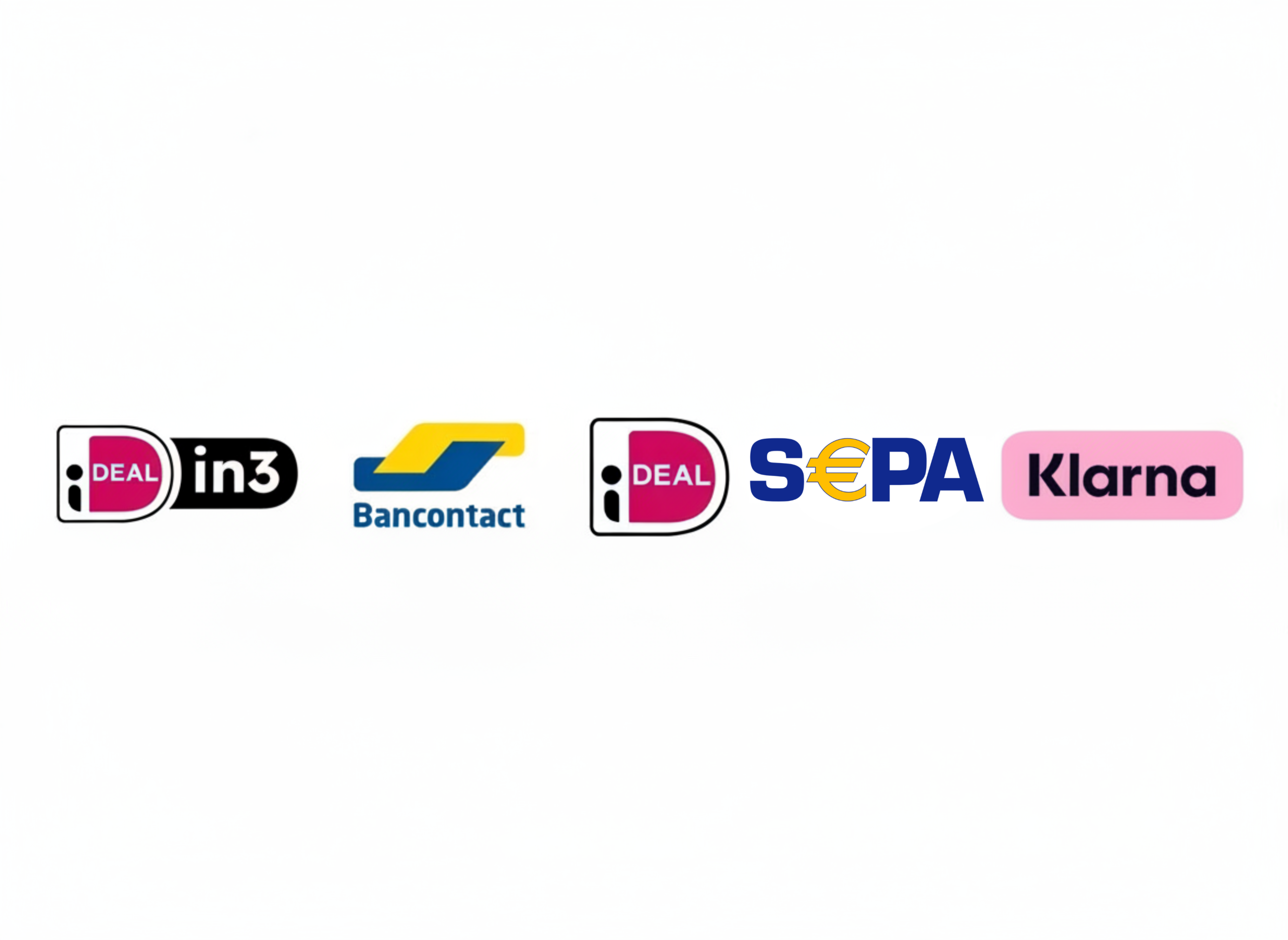 Payment options: iDEAL in3, Bancontact, iDEAL, SEPA, Klarna